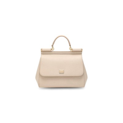 DOLCE GABBANA SMALL SICILY DAUPHINE LEATHER BAG AOQ047 (25*18.5*8cm)